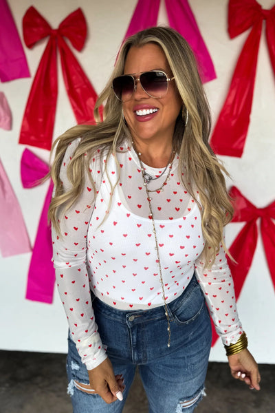 PREORDER: Valentines Dress It Up Mesh Tops-Womens-Ave Shops-Market Street Nest, Fashionable Clothing, Shoes and Home Décor Located in Mabank, TX