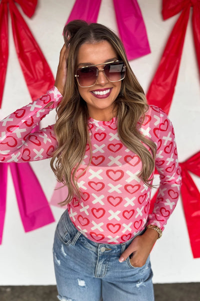 PREORDER: Valentines Dress It Up Mesh Tops-Womens-Ave Shops-Market Street Nest, Fashionable Clothing, Shoes and Home Décor Located in Mabank, TX