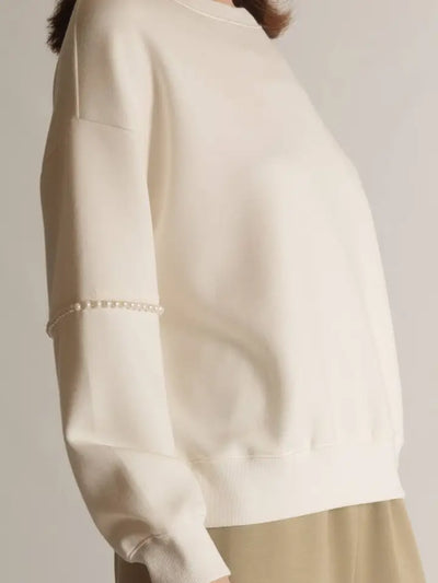 P. CILL Butter Modal Pearl Trim Pullover-Tops-Before You Collection-Market Street Nest, Fashionable Clothing, Shoes and Home Décor Located in Mabank, TX