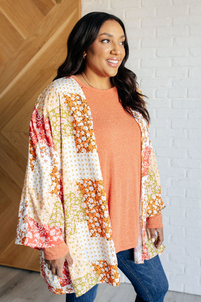 Patchwork of Feelings Mixed Floral Kimono-Layers-Ave Shops-Market Street Nest, Fashionable Clothing, Shoes and Home Décor Located in Mabank, TX