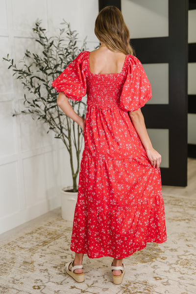 Petals & Promises V-Neck Dress in Red Multi-Womens-Ave Shops-Market Street Nest, Fashionable Clothing, Shoes and Home Décor Located in Mabank, TX