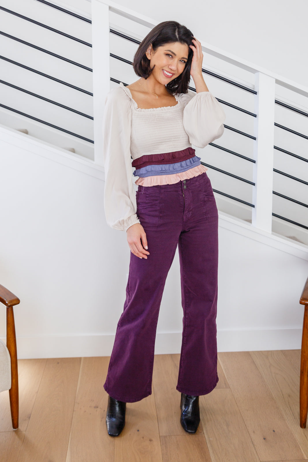 Petunia High Rise Wide Leg Jeans in Plum-Denim-Ave Shops-Market Street Nest, Fashionable Clothing, Shoes and Home Décor Located in Mabank, TX