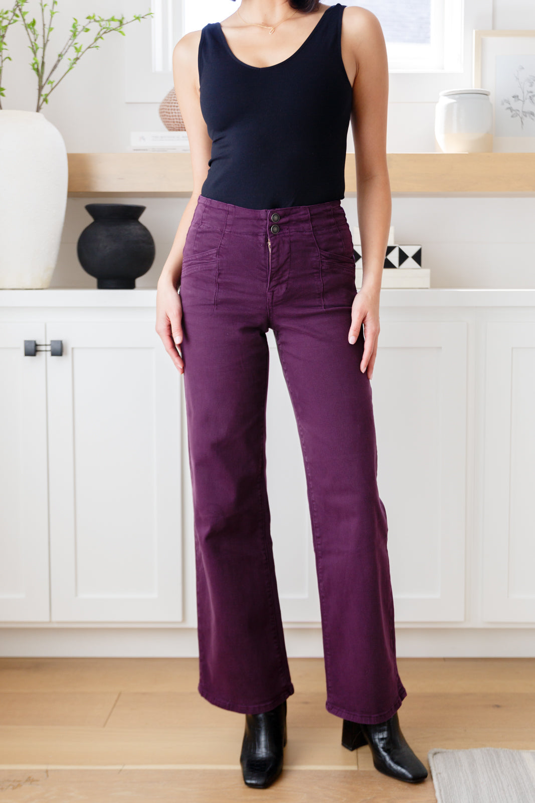 Petunia High Rise Wide Leg Jeans in Plum-Denim-Ave Shops-Market Street Nest, Fashionable Clothing, Shoes and Home Décor Located in Mabank, TX