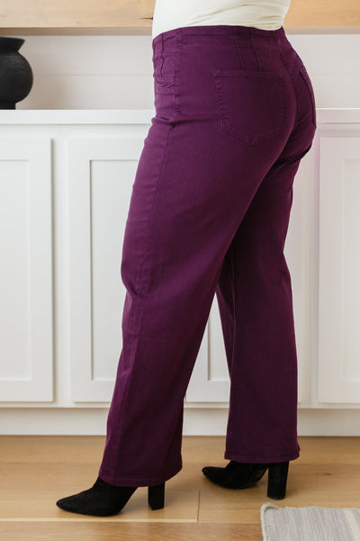 Petunia High Rise Wide Leg Jeans in Plum-Denim-Ave Shops-Market Street Nest, Fashionable Clothing, Shoes and Home Décor Located in Mabank, TX