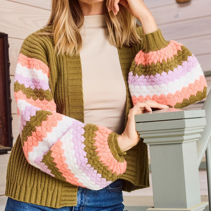 Pippa Cardigan Green/Multi-Tops-Mary Square-Market Street Nest, Fashionable Clothing, Shoes and Home Décor Located in Mabank, TX