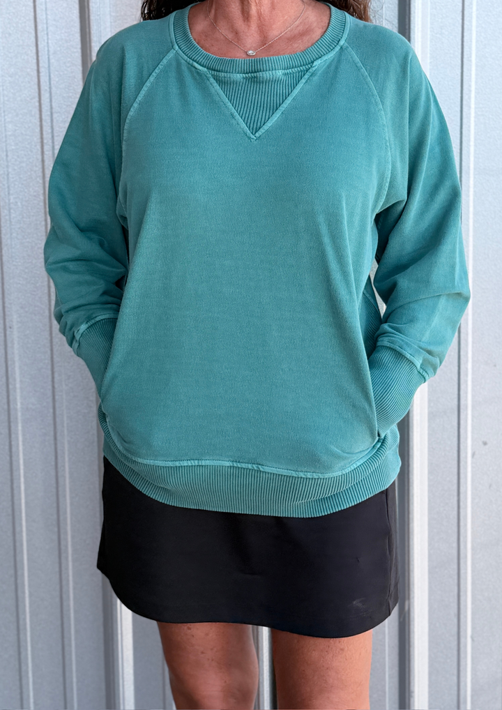 Pocketed Sweatshirt-08-Tops-Zenana-Market Street Nest, Fashionable Clothing, Shoes and Home Décor Located in Mabank, TX