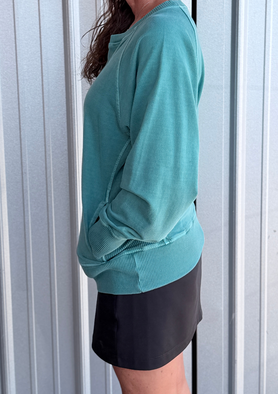 Pocketed Sweatshirt-08-Tops-Zenana-Market Street Nest, Fashionable Clothing, Shoes and Home Décor Located in Mabank, TX
