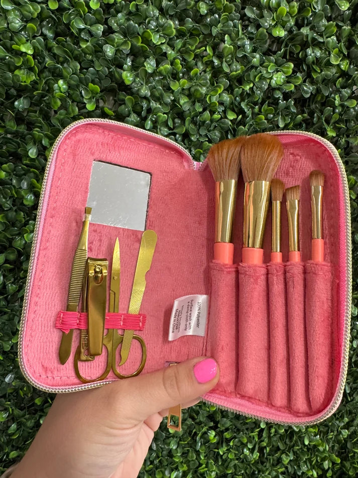 Polka Dot Brush and Manicure Set-05-Bath, Beauty &amp; Wellness-Simply Southern-Market Street Nest, Fashionable Clothing, Shoes and Home Décor Located in Mabank, TX