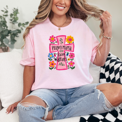 Praying Mama Raising Warriors Graphic Tee-Womens-Ave Shops-Market Street Nest, Fashionable Clothing, Shoes and Home Décor Located in Mabank, TX