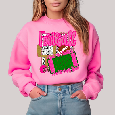 Preppy Stadium in Pink Sweatshirt-Womens-Ave Shops-Market Street Nest, Fashionable Clothing, Shoes and Home Décor Located in Mabank, TX