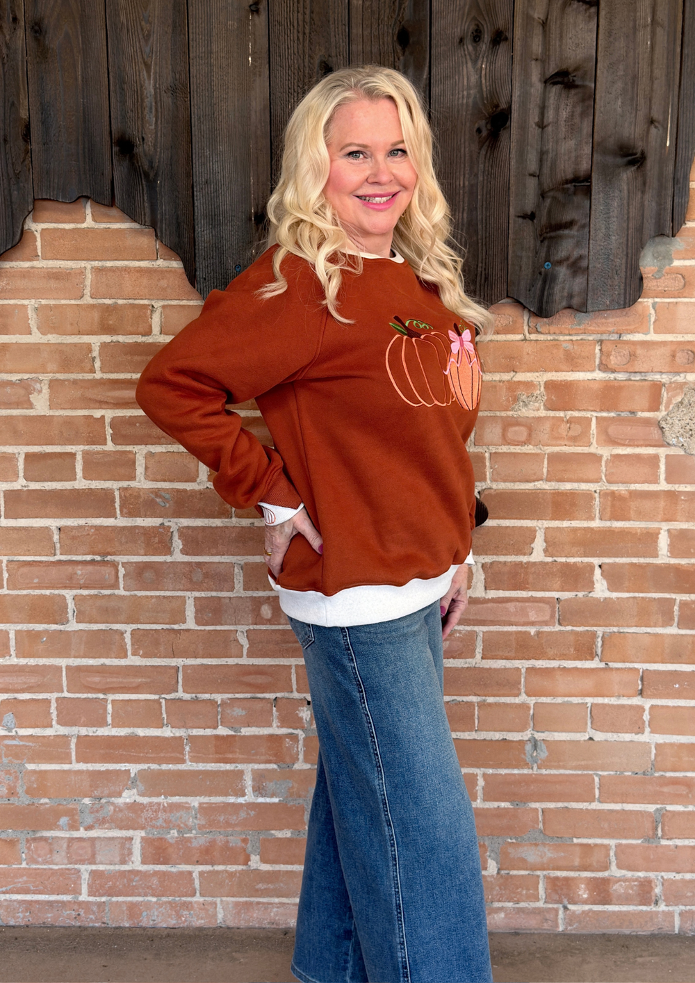 Pretty Little Pumpkins™ LayerPop Duo Cuff Sweatshirt-08-Tops-JadyK-Market Street Nest, Fashionable Clothing, Shoes and Home Décor Located in Mabank, TX
