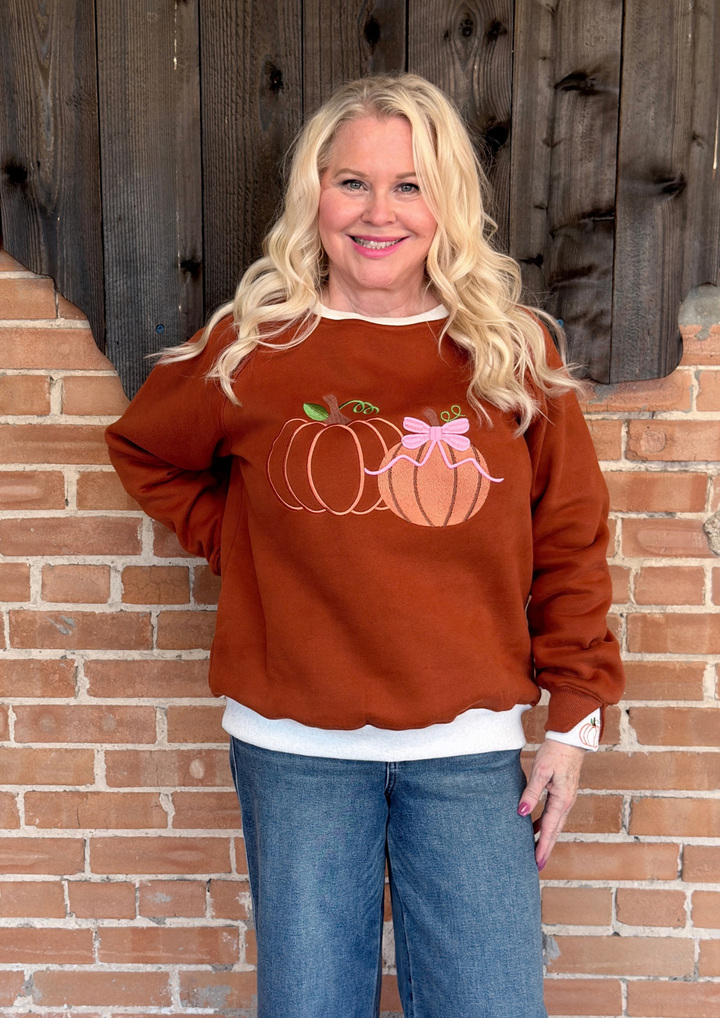 Pretty Little Pumpkins™ LayerPop Duo Cuff Sweatshirt-08-Tops-JadyK-Market Street Nest, Fashionable Clothing, Shoes and Home Décor Located in Mabank, TX