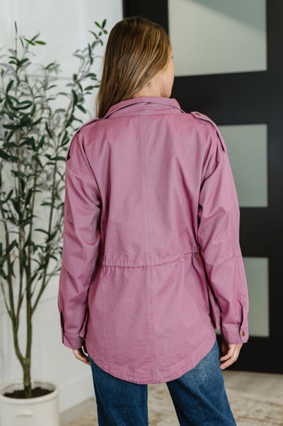 Puddle Jumper Full Front Zip Up Jacket in Mauve-Womens-Ave Shops-Market Street Nest, Fashionable Clothing, Shoes and Home Décor Located in Mabank, TX
