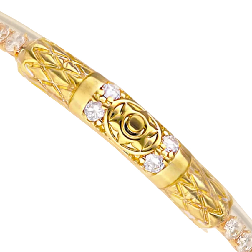 Queen All Weather Bangles® (Awb®) - Clear Crystal - Gold-01-Jewelry-Budhagirl-Market Street Nest, Fashionable Clothing, Shoes and Home Décor Located in Mabank, TX