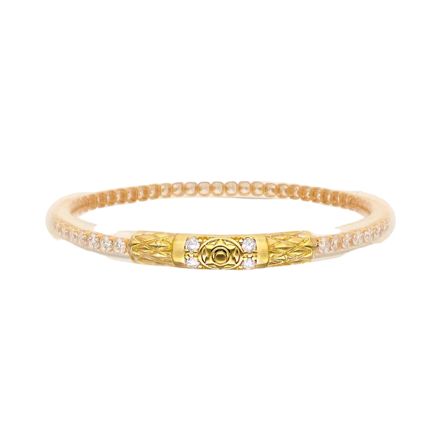 Queen All Weather Bangles® (Awb®) - Clear Crystal - Gold-01-Jewelry-Budhagirl-Market Street Nest, Fashionable Clothing, Shoes and Home Décor Located in Mabank, TX