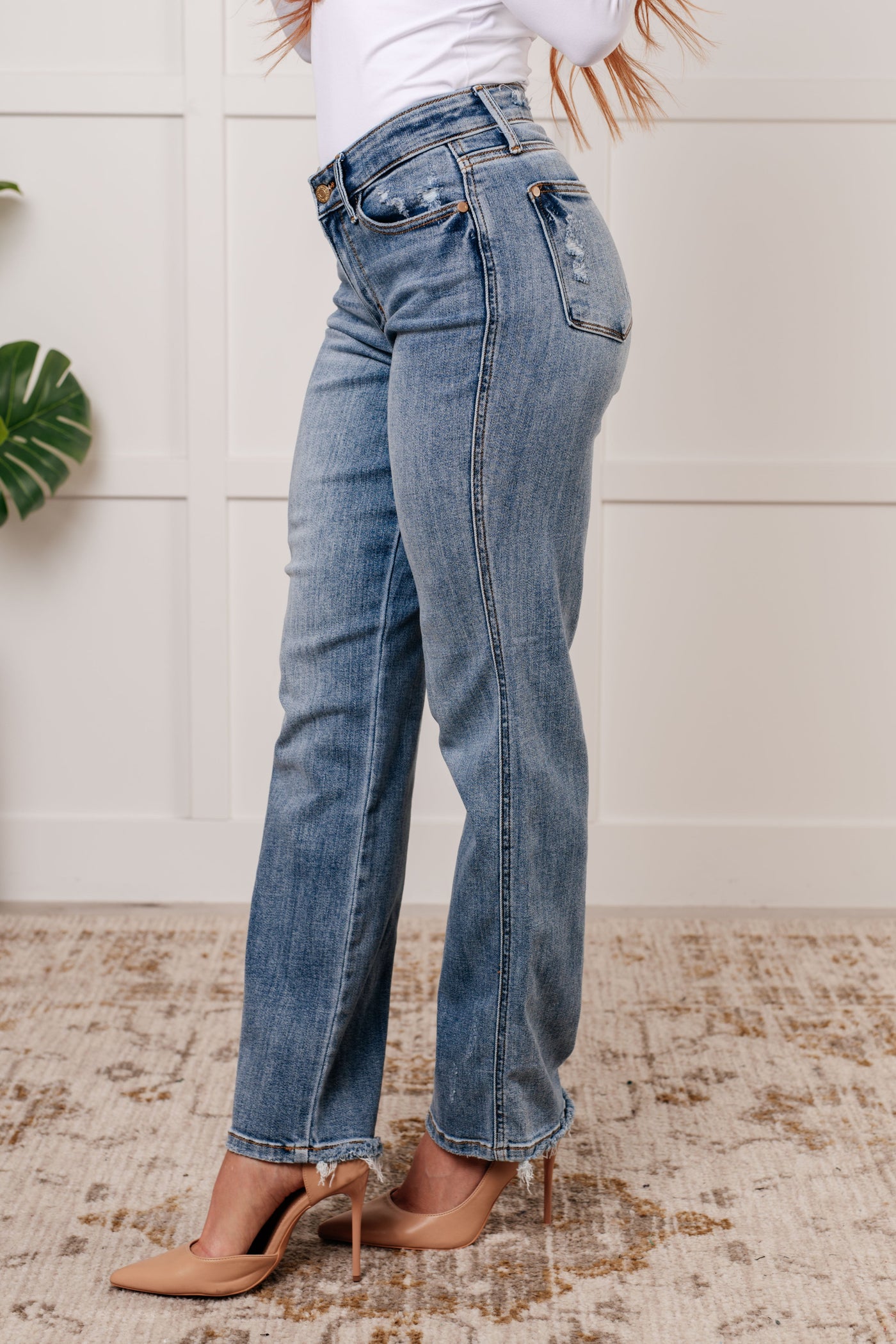 Quinn Mid Rise Cell Phone Pocket Dad Jeans-Womens-Ave Shops-Market Street Nest, Fashionable Clothing, Shoes and Home Décor Located in Mabank, TX