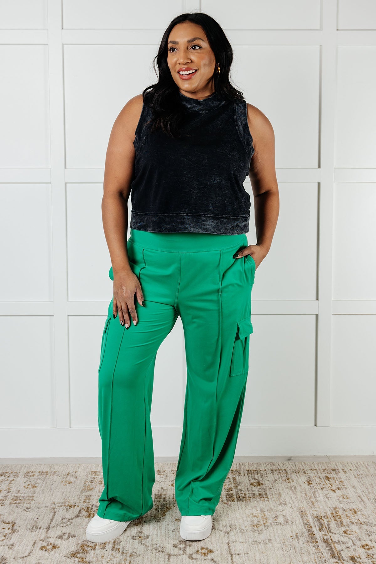 Race to Relax Cargo Pants in Emerald Green-Bottoms-Ave Shops-Market Street Nest, Fashionable Clothing, Shoes and Home Décor Located in Mabank, TX