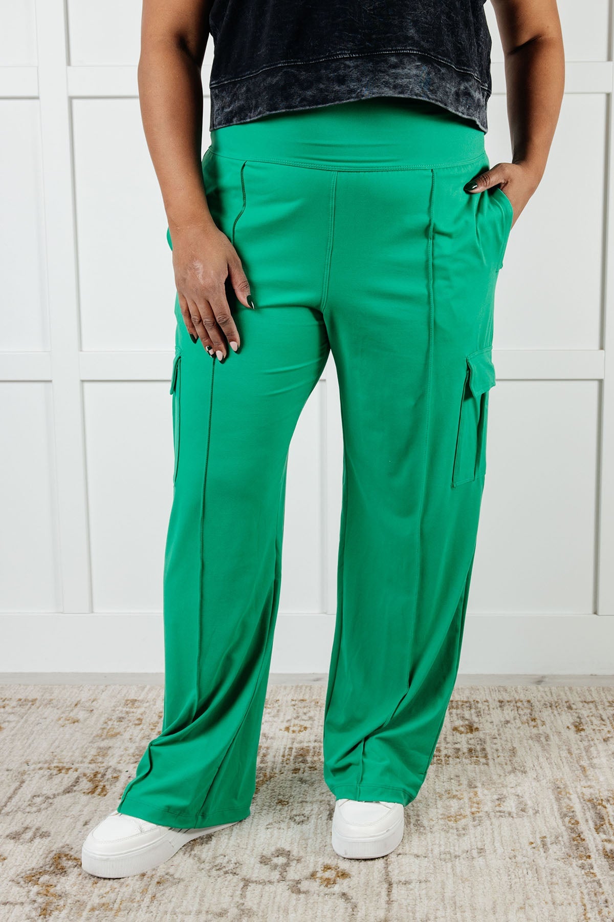 Race to Relax Cargo Pants in Emerald Green-Bottoms-Ave Shops-Market Street Nest, Fashionable Clothing, Shoes and Home Décor Located in Mabank, TX