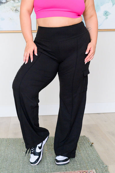 Race to Relax Cargo Pants in Black-Athleisure-Ave Shops-Market Street Nest, Fashionable Clothing, Shoes and Home Décor Located in Mabank, TX
