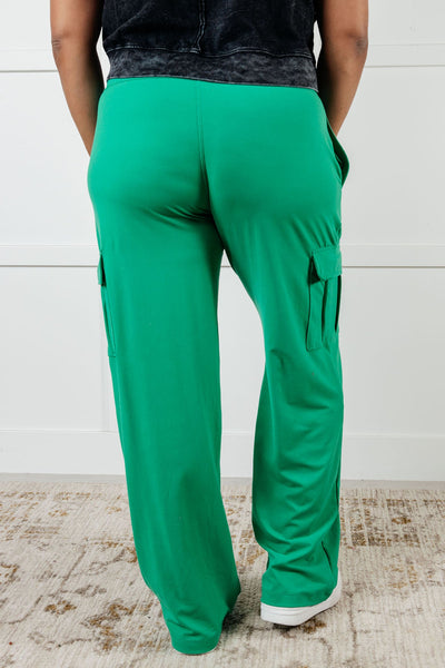 Race to Relax Cargo Pants in Emerald Green-Bottoms-Ave Shops-Market Street Nest, Fashionable Clothing, Shoes and Home Décor Located in Mabank, TX