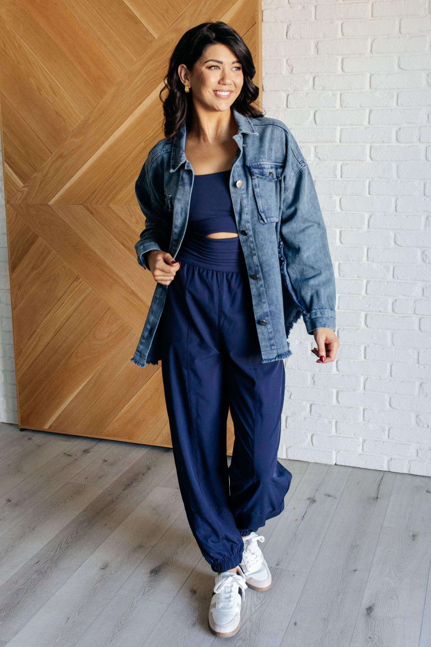 Raising Heart Rate Cut Out Jumpsuit in Navy-Athleisure-Ave Shops-Market Street Nest, Fashionable Clothing, Shoes and Home Décor Located in Mabank, TX