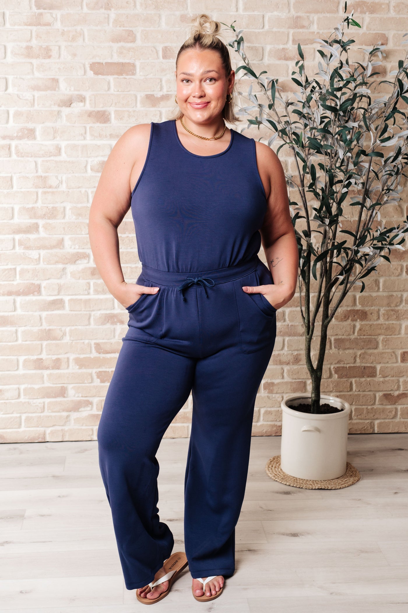 Rest Day Straight Leg Jumpsuit-Jumpsuits & Rompers-Ave Shops-Market Street Nest, Fashionable Clothing, Shoes and Home Décor Located in Mabank, TX