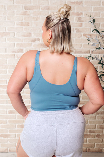 Rhythm and Rhyme Tank in Dusty Blue-Athleisure-Ave Shops-Market Street Nest, Fashionable Clothing, Shoes and Home Décor Located in Mabank, TX