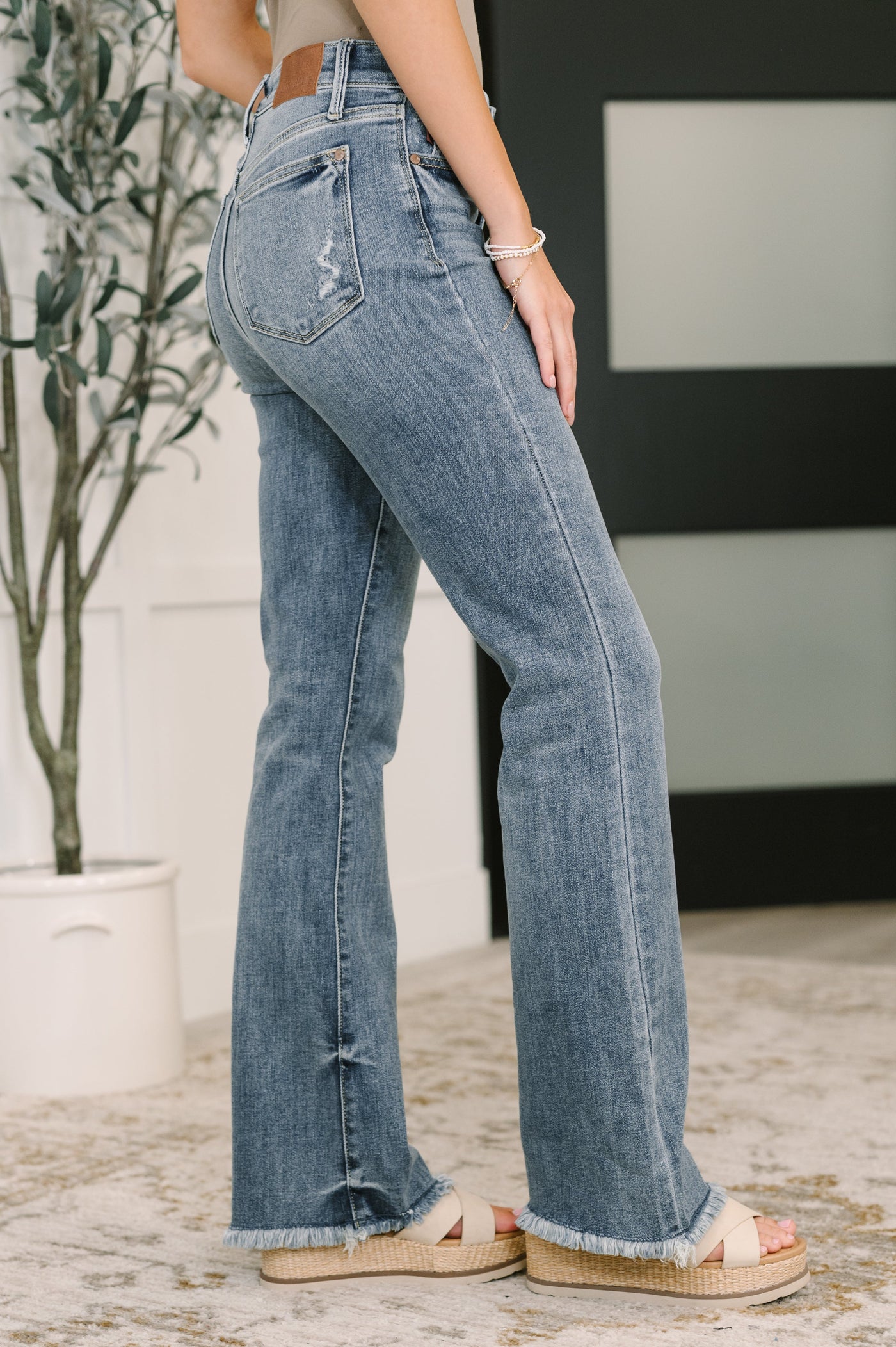 Robin High Waist Bootcut with Fray Hem-Womens-Ave Shops-Market Street Nest, Fashionable Clothing, Shoes and Home Décor Located in Mabank, TX