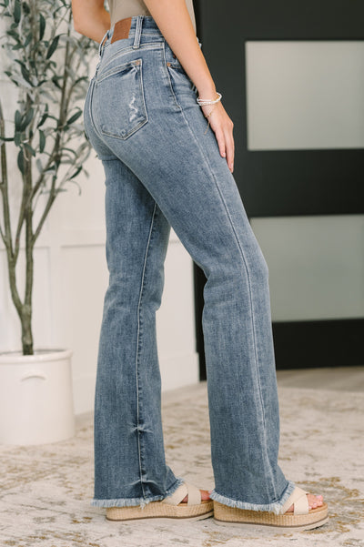 Robin High Waist Bootcut with Fray Hem-Womens-Ave Shops-Market Street Nest, Fashionable Clothing, Shoes and Home Décor Located in Mabank, TX
