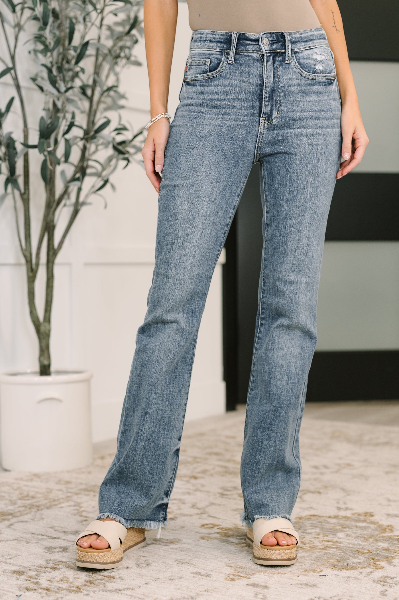 Robin High Waist Bootcut with Fray Hem-Womens-Ave Shops-Market Street Nest, Fashionable Clothing, Shoes and Home Décor Located in Mabank, TX