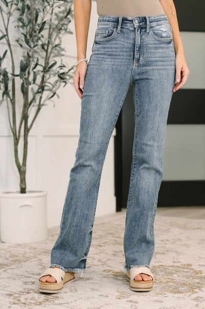 Robin High Waist Bootcut with Fray Hem-Womens-Ave Shops-Market Street Nest, Fashionable Clothing, Shoes and Home Décor Located in Mabank, TX