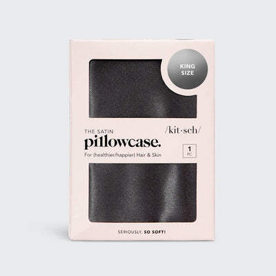 Satin King Pillowcase - Charcoal-KITSCH-Market Street Nest, Fashionable Clothing, Shoes and Home Décor Located in Mabank, TX