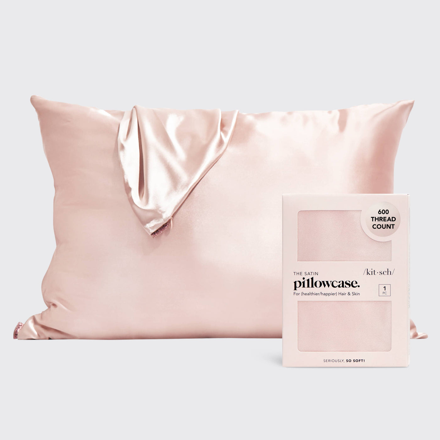 Satin Pillowcase - Blush-KITSCH-Market Street Nest, Fashionable Clothing, Shoes and Home Décor Located in Mabank, TX