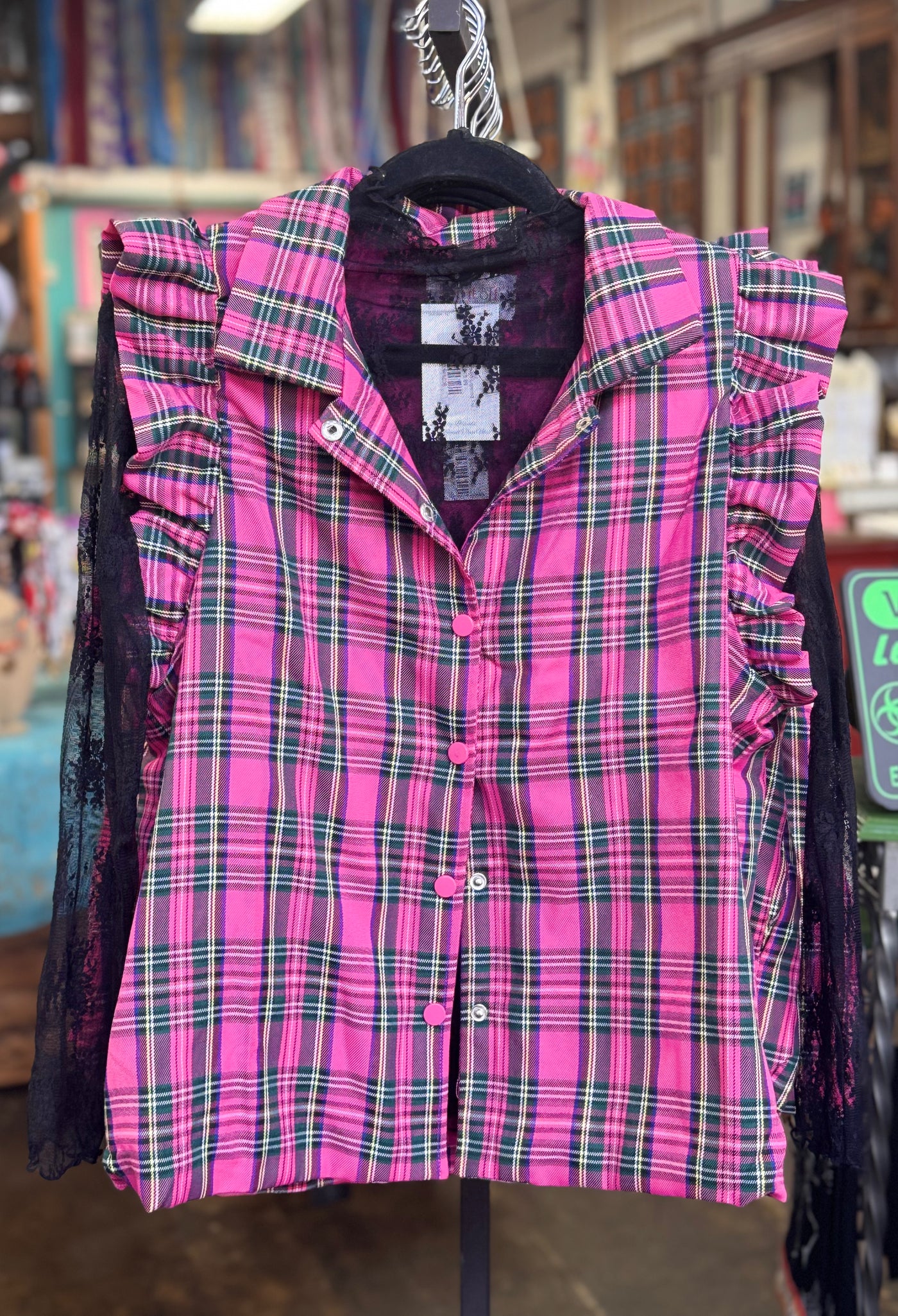 Scottie Vest in Pink Plaid-Tops-Top It Off-Market Street Nest, Fashionable Clothing, Shoes and Home Décor Located in Mabank, TX