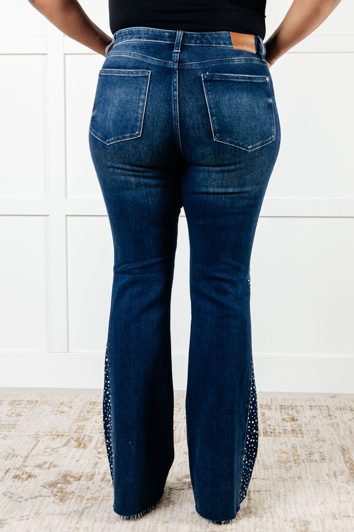 Shannon Mid Rise Rhinestone Detail Flare Jeans-Womens-Ave Shops-Market Street Nest, Fashionable Clothing, Shoes and Home Décor Located in Mabank, TX