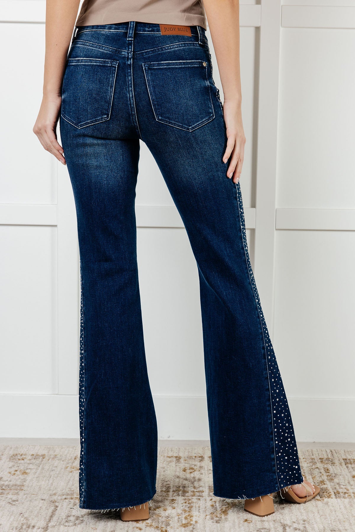 Shannon Mid Rise Rhinestone Detail Flare Jeans-Womens-Ave Shops-Market Street Nest, Fashionable Clothing, Shoes and Home Décor Located in Mabank, TX