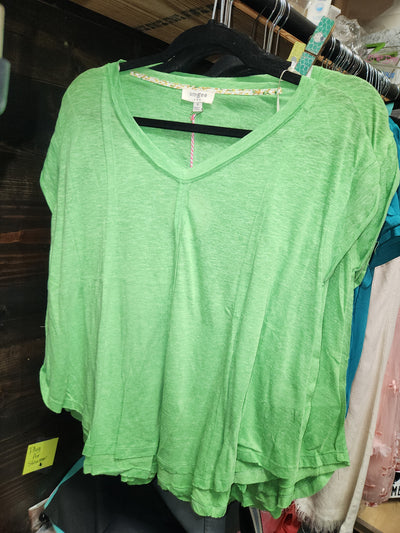 Sheer V-Neck Cap Sleeve Top-Tops-Umgee USA Inc-Market Street Nest, Fashionable Clothing, Shoes and Home Décor Located in Mabank, TX