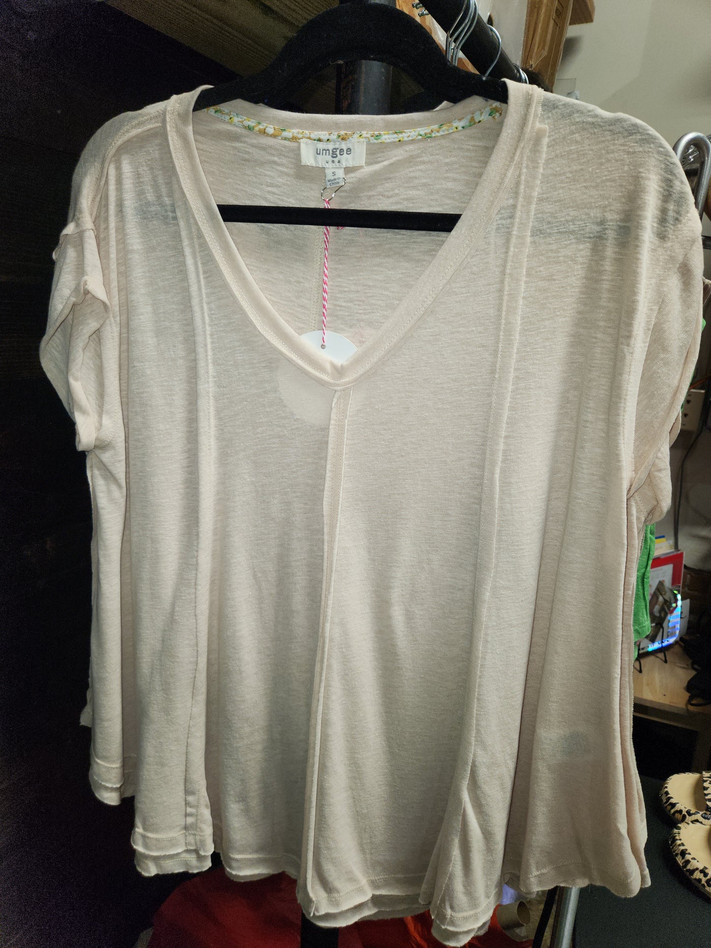 Sheer V-Neck Cap Sleeve Top-Tops-Umgee USA Inc-Market Street Nest, Fashionable Clothing, Shoes and Home Décor Located in Mabank, TX