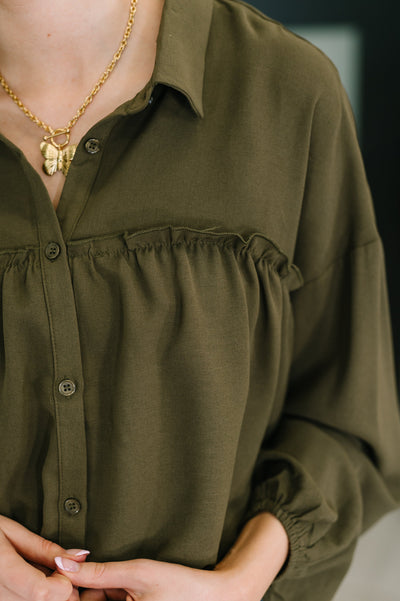 She's Got A Way Button Down Blouse-Womens-Ave Shops-Market Street Nest, Fashionable Clothing, Shoes and Home Décor Located in Mabank, TX