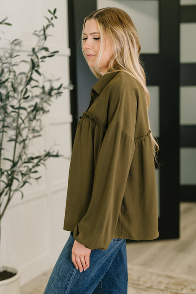 She's Got A Way Button Down Blouse-Womens-Ave Shops-Market Street Nest, Fashionable Clothing, Shoes and Home Décor Located in Mabank, TX