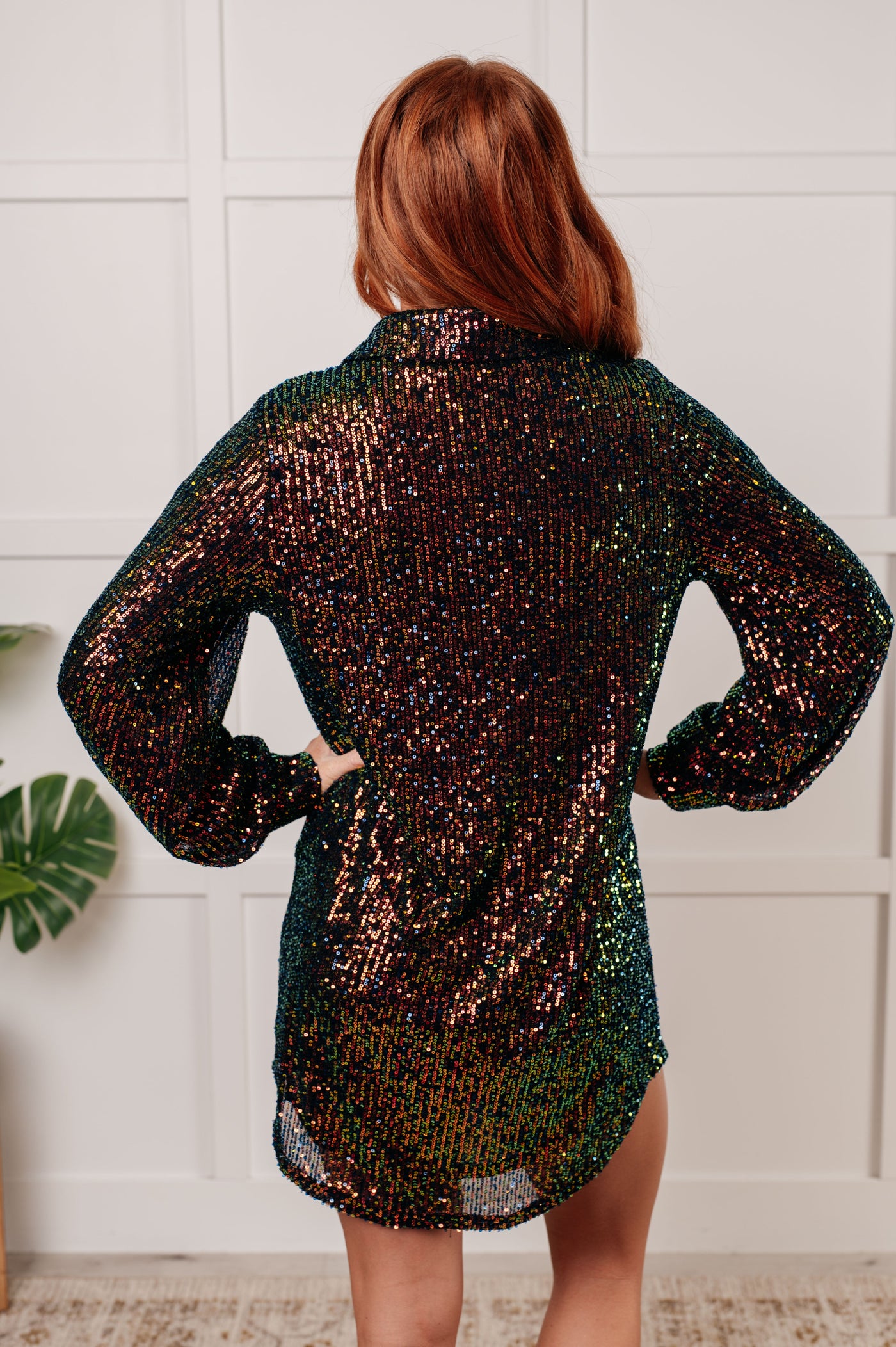 Shimmering Splendor Sequin Shirt Dress-Dresses-Ave Shops-Market Street Nest, Fashionable Clothing, Shoes and Home Décor Located in Mabank, TX