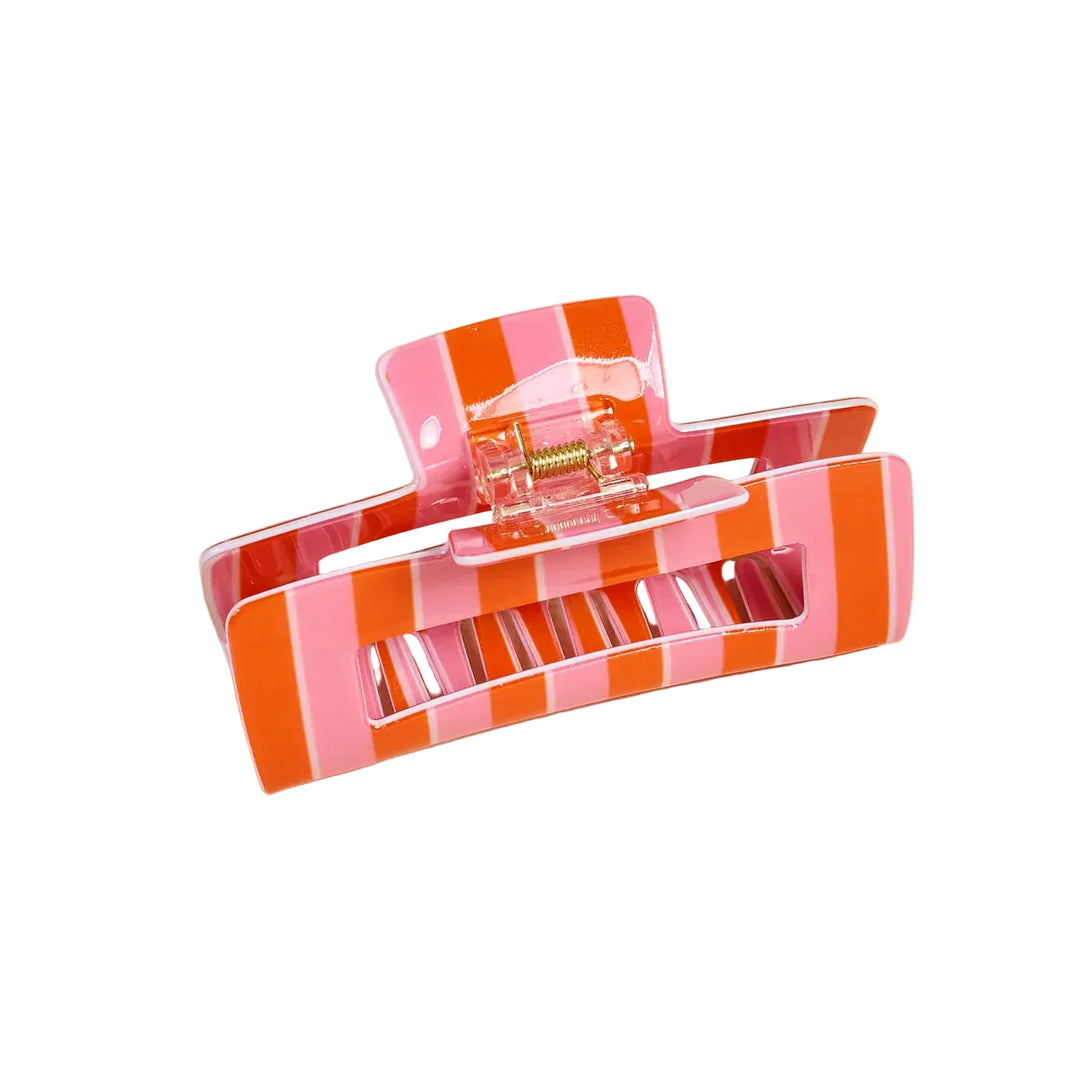 Sicily Stripes Pink Claw Clip-05-Bath, Beauty & Wellness-The Darling Effect-Market Street Nest, Fashionable Clothing, Shoes and Home Décor Located in Mabank, TX