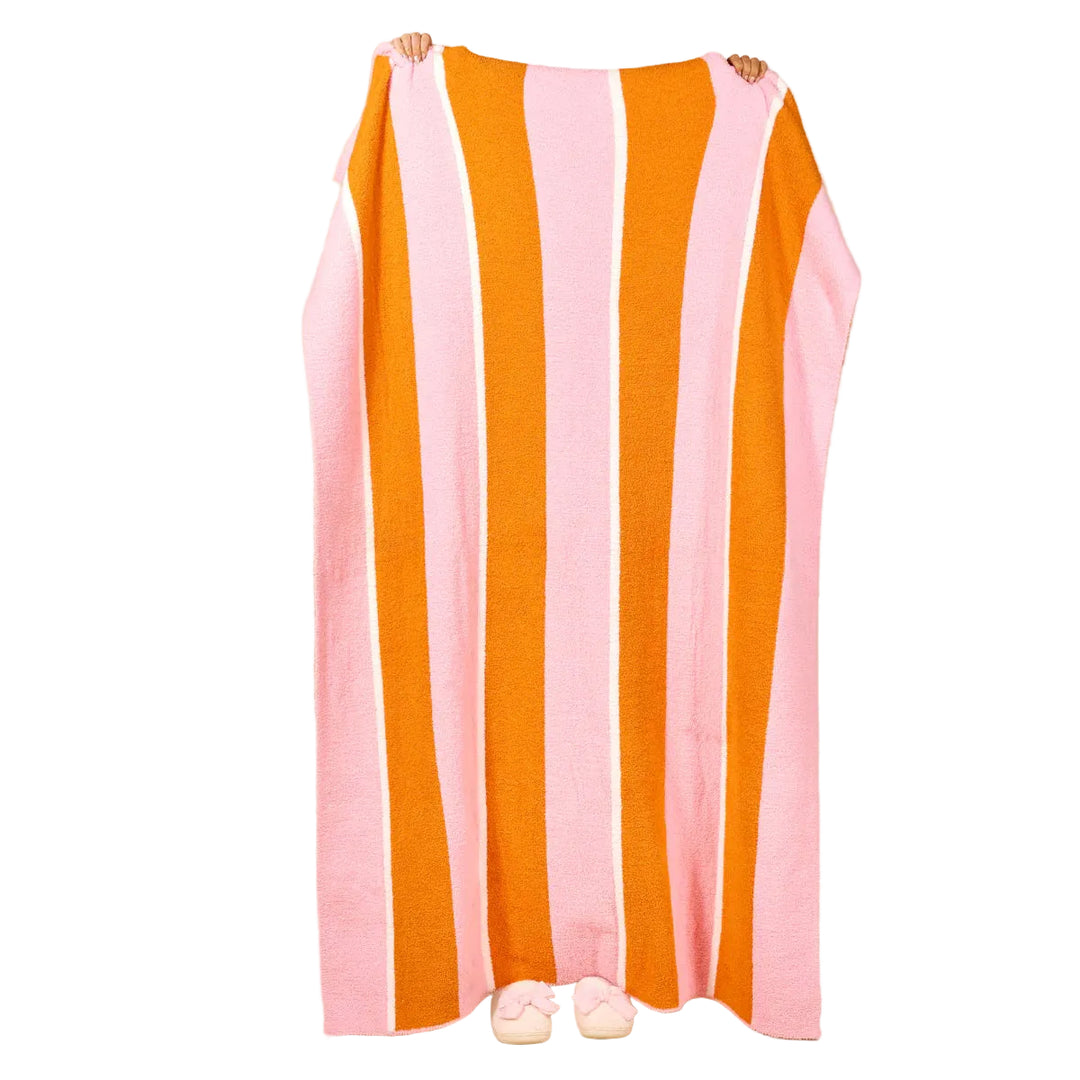 Sicily Stripes Pink Cozy Dreams Luxe Blanket-03-Home & Gift-The Darling Effect-Market Street Nest, Fashionable Clothing, Shoes and Home Décor Located in Mabank, TX