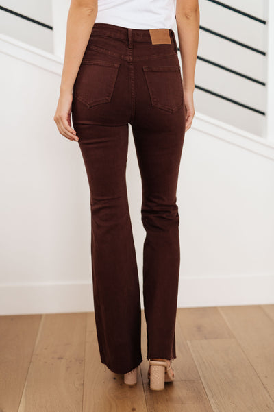 Sienna High Rise Control Top Flare Jeans in Espresso-Denim-Ave Shops-Market Street Nest, Fashionable Clothing, Shoes and Home Décor Located in Mabank, TX