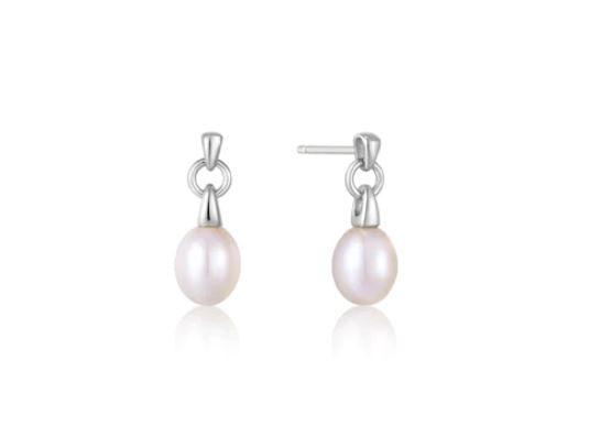 Ania Haie Silver Pearl Drop Stud Earrings-Earrings-Chic Pistachio-Market Street Nest, Fashionable Clothing, Shoes and Home Décor Located in Mabank, TX