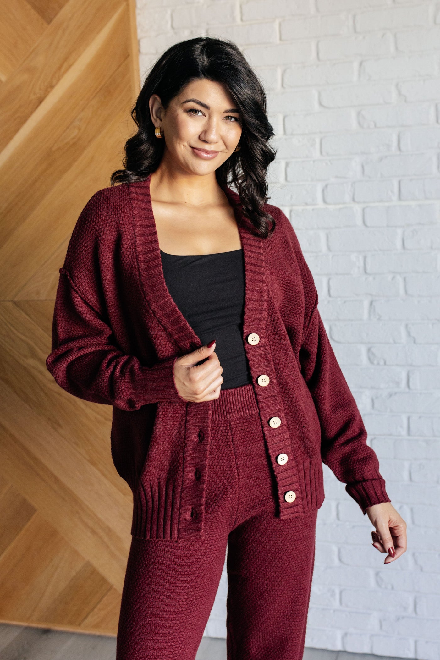 Simple Solution Knit Set in Wine-Sets-Ave Shops-Market Street Nest, Fashionable Clothing, Shoes and Home Décor Located in Mabank, TX