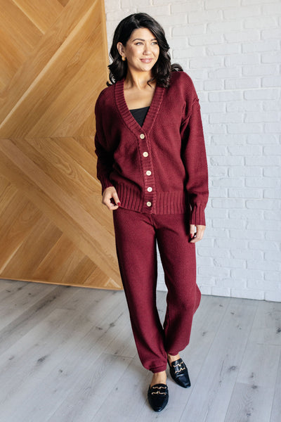 Simple Solution Knit Set in Wine-Sets-Ave Shops-Market Street Nest, Fashionable Clothing, Shoes and Home Décor Located in Mabank, TX