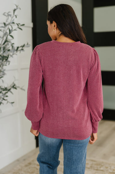 Simply Styled Balloon Sleeve Knit Top-Womens-Ave Shops-Market Street Nest, Fashionable Clothing, Shoes and Home Décor Located in Mabank, TX