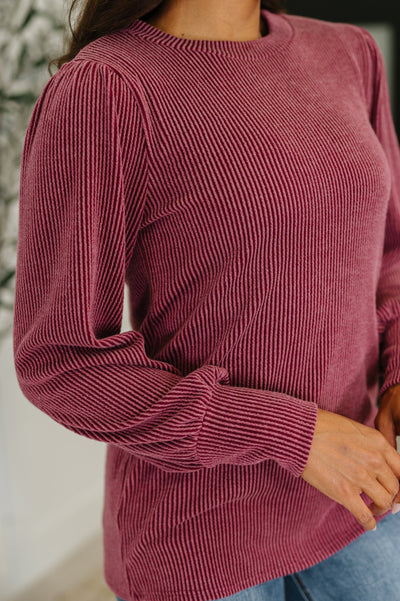 Simply Styled Balloon Sleeve Knit Top-Womens-Ave Shops-Market Street Nest, Fashionable Clothing, Shoes and Home Décor Located in Mabank, TX