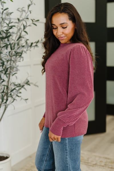 Simply Styled Balloon Sleeve Knit Top-Womens-Ave Shops-Market Street Nest, Fashionable Clothing, Shoes and Home Décor Located in Mabank, TX